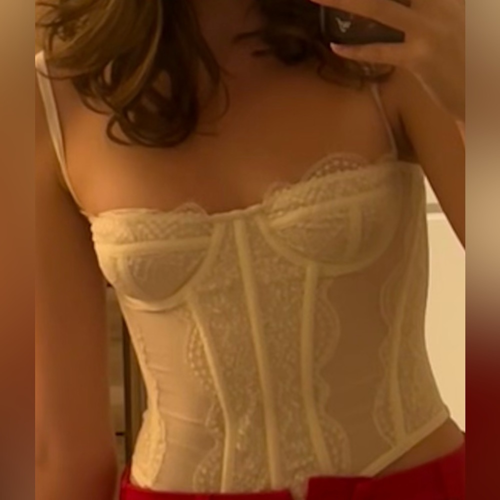Urban Outfitters Modern Love Corset (WHITE, NOT IN STOCK)